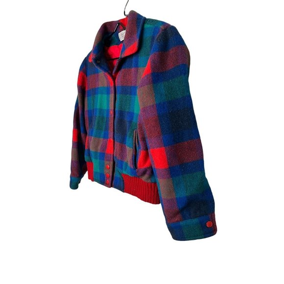 Pendleton Wool Jacket Kids Colorful Checkered Size Medium ? Thinsulate 80s 90s - Picture 3 of 16
